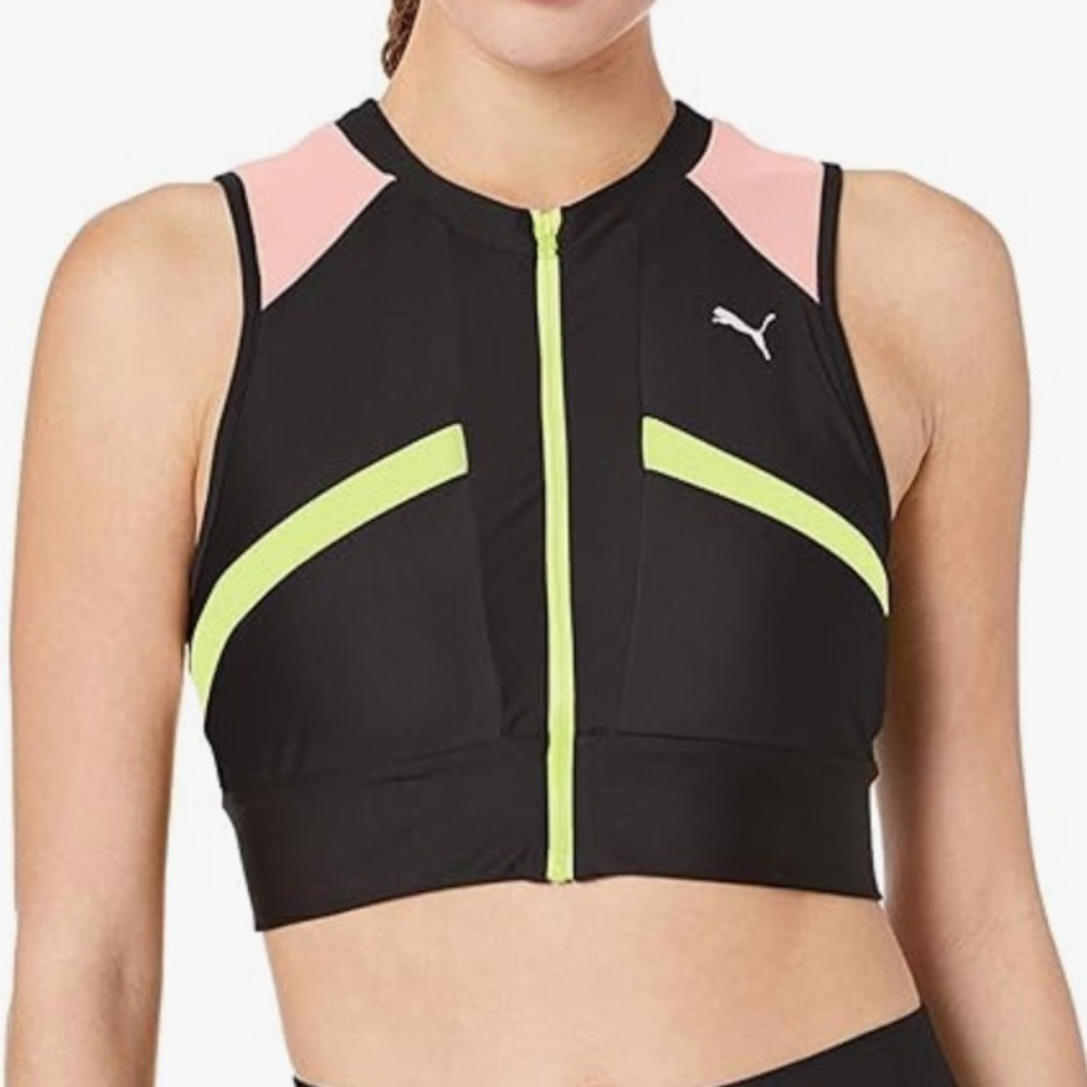 Puma Chase Full Zip Crop Top